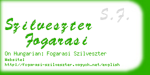 szilveszter fogarasi business card